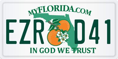 FL license plate EZRD41