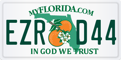 FL license plate EZRD44