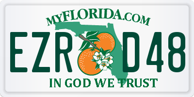 FL license plate EZRD48