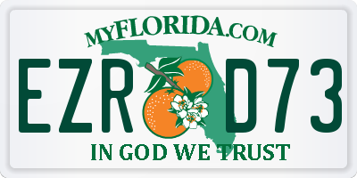 FL license plate EZRD73