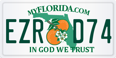 FL license plate EZRD74