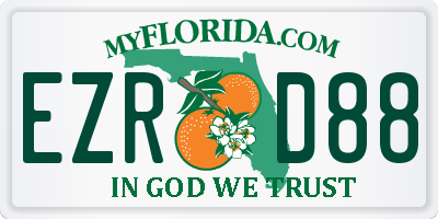 FL license plate EZRD88