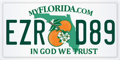 FL license plate EZRD89