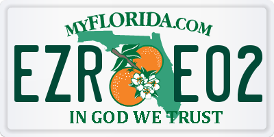 FL license plate EZRE02