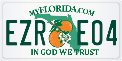 FL license plate EZRE04