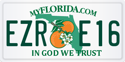 FL license plate EZRE16