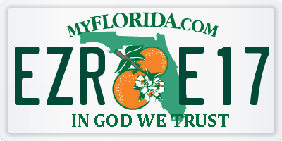 FL license plate EZRE17