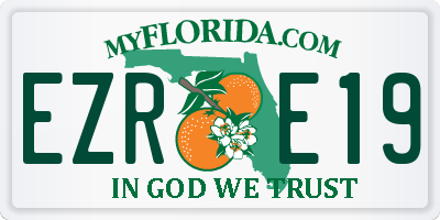 FL license plate EZRE19