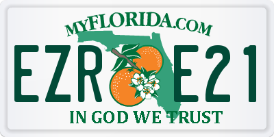 FL license plate EZRE21