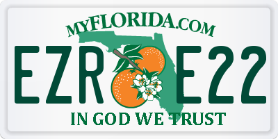 FL license plate EZRE22