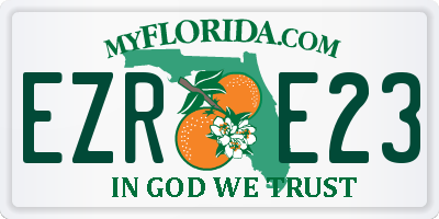 FL license plate EZRE23