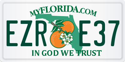 FL license plate EZRE37