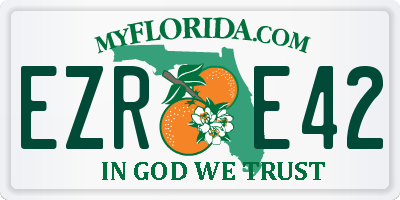 FL license plate EZRE42