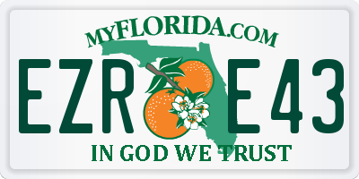 FL license plate EZRE43