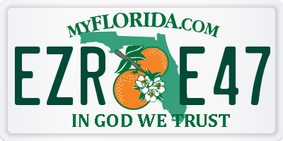 FL license plate EZRE47