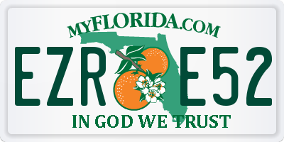 FL license plate EZRE52