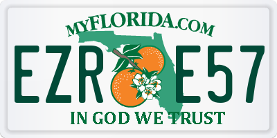 FL license plate EZRE57