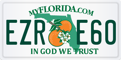 FL license plate EZRE60