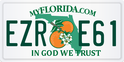 FL license plate EZRE61