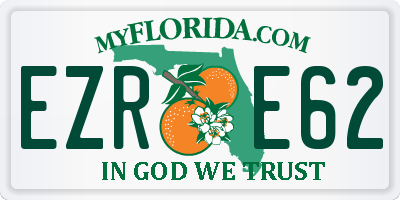 FL license plate EZRE62