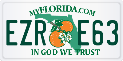 FL license plate EZRE63