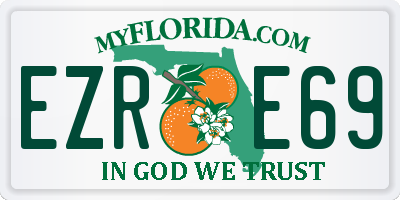 FL license plate EZRE69