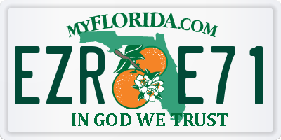 FL license plate EZRE71