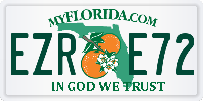 FL license plate EZRE72