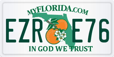 FL license plate EZRE76