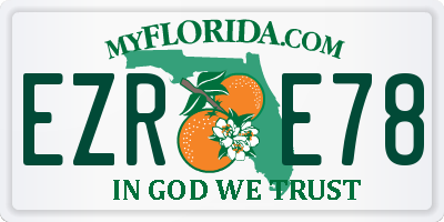 FL license plate EZRE78