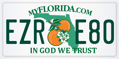 FL license plate EZRE80