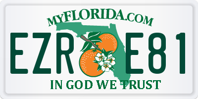 FL license plate EZRE81