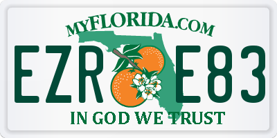 FL license plate EZRE83