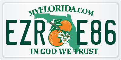 FL license plate EZRE86