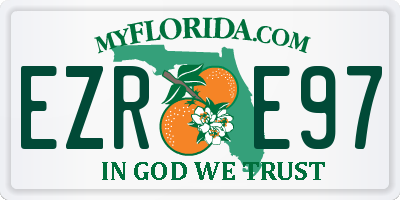 FL license plate EZRE97