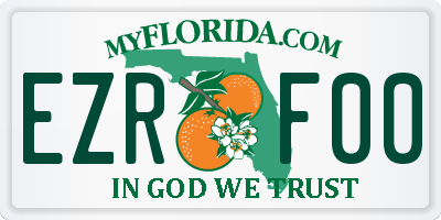 FL license plate EZRF00