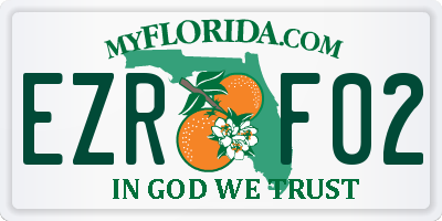 FL license plate EZRF02