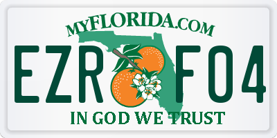 FL license plate EZRF04