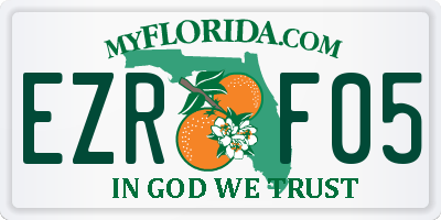 FL license plate EZRF05