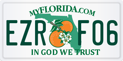 FL license plate EZRF06