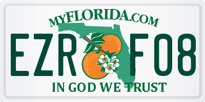 FL license plate EZRF08