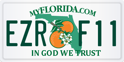 FL license plate EZRF11