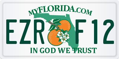 FL license plate EZRF12