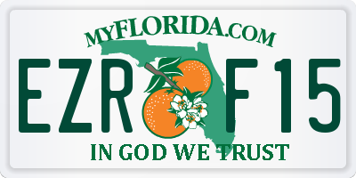 FL license plate EZRF15