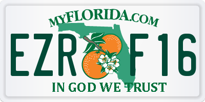 FL license plate EZRF16