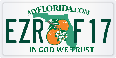 FL license plate EZRF17