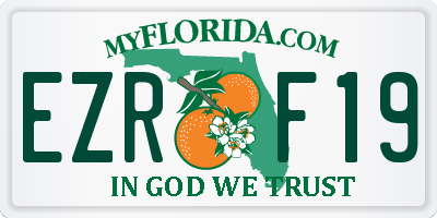 FL license plate EZRF19