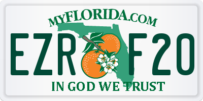 FL license plate EZRF20