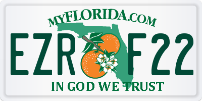 FL license plate EZRF22