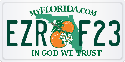 FL license plate EZRF23